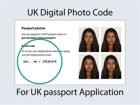 passport photo with code.